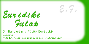euridike fulop business card