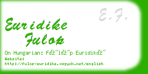 euridike fulop business card